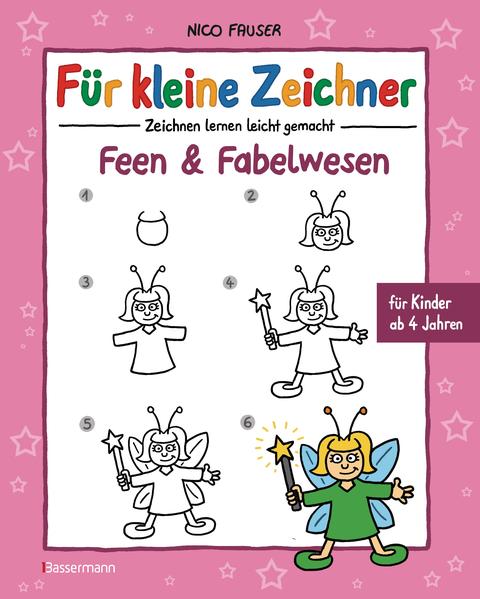 Fantastischer Zeichenspaß Kinder zeichnen gerne und lieben die märchenhafte Welt von Feen, Elfen, Trollen und anderen Fabelwesen. Hier können sie ihre Lieblinge aufs Papier bringen: Ob Einhorn, Traumfee, Magier, Singkürbis oder Wolkenschloss aus wenigen Grundelementen können die kleinen Künstler ihre Favoriten zeichnen und anschließend nach Herzenslust ausmalen. Die einfach nachvollziehbaren Anleitungen führen schnell zu Erfolgserlebnissen.