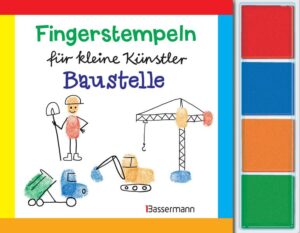 Der Stempelspaß für zu Hause und unterwegs Auf der Baustelle ist immer etwas los! Mit diesem Fingerstempel- Set für unterwegs können sich Jungs ab 5 Jahren die Zeit wunderbar und kreativ vertreiben. Ein Blatt Papier, bunte Stempelkissen, einen Stift und die eigenen Finger: Mehr braucht es nicht, um Bauarbeiter, Bagger und LKWs zum Leben zu erwecken. Im Buch wird Schritt für Schritt gezeigt, wie es geht. Und damit die kleinen Künstler gleich loslegen können, sind dem Anleitungsbuch vier Stempelfarben beigelegt. Wichtig: Diese Fingerstempelfarben wurden gemäß der europäischen Produktsicherheitsrichtlinien getestet und für unbedenklich eingestuft. Ein Effekt der immer höheren Sicherheitsanforderungen ist leider, dass sich die Farben schlechter abwaschen lassen. Mit etwas Speiseöl lassen sich die Farben (unserer Erfahrung nach) jedoch leichter von den Händen entfernen. Ausstattung: durchgehend farbig bebildert