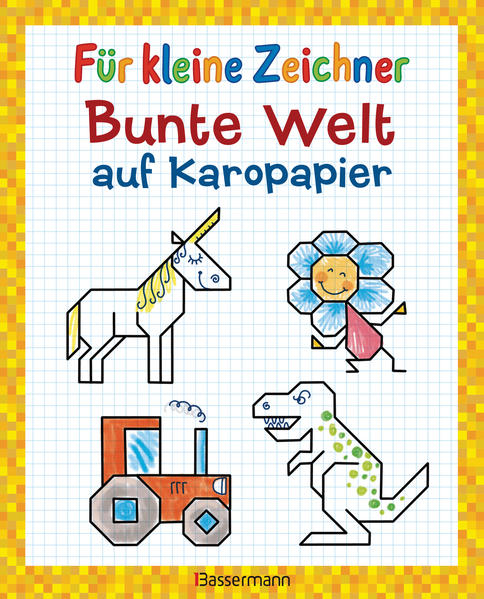 Noch mehr Zeichenspaß auf Karopapier Es geht weiter mit den lustigen Karo- Figuren, die beweisen: Zeichnen lernen ist gar nicht so schwer. Dabei eignet sich für die ersten künstlerischen Versuche nichts besser als Karopapier. Denn mithilfe der klaren Strukturen und der leicht nachvollziehbaren Schritt- für- Schritt- Anleitungen können Kinder ab 5 Jahren ganz leicht die unterschiedlichsten Figuren auf Papier bringen und sie anschließend nach Herzenslust ausmalen. Ausstattung: durchgehend farbige Abbildungen