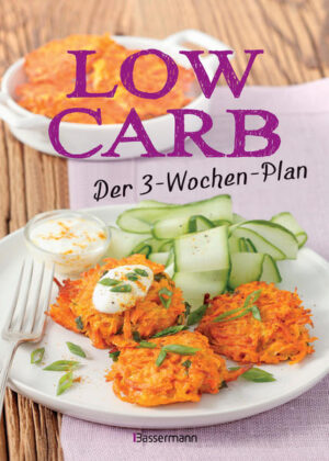 Der 3-Wochen-Plan Dieses Buch begleitet Sie beim Einstieg in die Low-Carb-Ernährung. Mit Rezepten für den ganzen Tag, mit Tipps, Tricks und Informationen. So können Sie sich ganz auf Ihr Ziel konzentrieren. Dabei steht oft das Abnehmen im Vordergrund, aber Sie werden sich auch fitter und energiereicher fühlen. Ausstattung: durchgehend bebildert