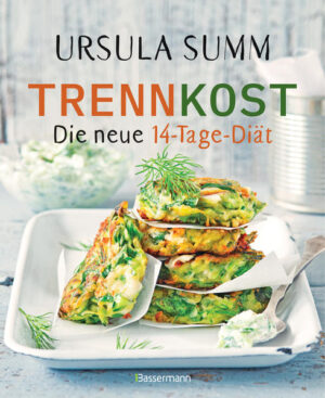 Nicht hungern, sondern richtig essen Die neue 14-Tage-Diät von Ursula Summ, der großen Trennkost-Spezialistin, führt zu mehr Wohlbefinden, mehr Energie und weniger Kilos. Bei dieser Ernährungsform werden die Lebensmittel in drei Gruppen geteilt: 1. Die Eiweißgruppe (z. B. Fisch, Fleisch, Eier, Käse) 2. Die neutrale Gruppe (z. B. Gemüse, Salate, Nüsse, Pilze) 3. Die Kohlenhydratgruppe (z. B. Getreideprodukte, Reis, Quinoa, Bananen) Nun kommt es auf die Kombination an: 1 + 2 sowie 2 + 3 sind erlaubt. Mit dieser einfachen Formel ist es möglich, sich gesünder zu ernähren und dabei abzunehmen. Ausstattung: durchgehend farbig bebildert