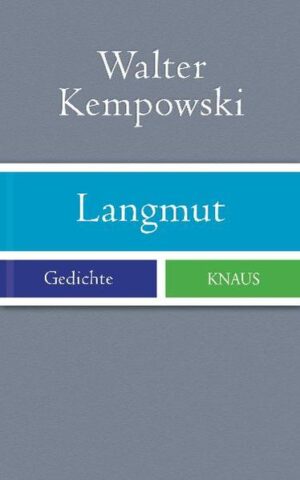 Der Schlusspunkt eines großen Lebenswerks Zu seinem 80. Geburtstag, das hat Walter Kempowski kurz vor seinem Tod verfügt, soll der Gedichtzyklus „Langmut“ erscheinen. „Ich glaubte immer“, so Kempowski, „dass ich nie ein Gedicht schreiben werde, und doch stieß mir die Stimme, wie Rilke sagt, eines Tages den Mund auf. Da wusste ich auf einmal, dass mit meinem Buch ›Im Block‹ noch nicht das letzte gesagt worden war über meine Haftzeit in Bautzen.“ Das Leichte, Helle war dem Schriftsteller Walter Kempowski nicht gegeben. Am Beginn stand die traumatische Erfahrung der Haft in Bautzen. Dort wurde der junge Kempowski durch das DDR-Regime isoliert. Nach seiner Ausreise in die Bundesrepublik ließ sein Gefängnisbuch „Im Block“ aufhorchen. Mit „Langmut“, entstanden in seinen letzten Lebensjahren, schließt sich nun der Kreis.