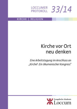 Dirk Stelter, Dagmar Stoltmann-Lukas Einführung Claas Cordemann et al. „Kirche2. Ein ökumenischer Kongress“: Thesen und Fragen Stephan Schaede Begrüßung Detlef Pollack Wie steht es um die christlichen Kirchen in Deutschland? Eine Einschätzung aus soziologischer Sicht Arend de Vries Zwischen Druck und Verheißung: Welche Herausforderungen stellen sich für die Leitung auf der Ebene der Landeskirche? Werner Schreer Zwischen Druck und Verheißung: Welche Herausforderungen stellen sich für die Leitung auf der Ebene des Bistums? Bernd Galluschke Zwischen Druck und Verheißung: Welche Herausforderungen stellen sich für die Leitung auf der Ebene des Dekanats? Elke Schölper Zwischen Druck und Verheißung: Welche Herausforderungen stellen sich für die Leitung auf der Ebene des Kirchenkreises? Mathis Burfien, Claas Cordemann Zwischen Druck und Verheißung: Welche Herausforderungen stellen sich für die Leitung auf der Ebene der Parochie? Matthias Eggers Zwischen Druck und Verheißung: Welche Herausforderungen stellen sich für die Leitung auf der Ebene der Parochie? Johanna Rahner, Cornelia Richter, Matthias Sellmann Welche Probleme sind zu lösen? Theologische Zwischenrufe I Berichte aus den Arbeitsgruppen Konkretisierungen: Woran arbeiten wir weiter? Johanna Rahner, Cornelia Richter, Matthias Sellmann Wie geht es weiter? Was steht noch aus? Theologische Zwischenrufe II Sandra Bils, Maria Herrmann Die ökumenische Projektstelle „Kirche hoch zwei“ Adolph Pohner Schlusswort Arend de Vries Schlusswort