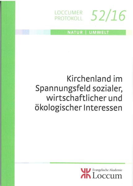 Loccumer Appell zur Verpachtung von Kirchenland Heinz-Josef Thuneke Eine Fläche, viele Ansprüche: Welche Erwartungen bestehen aus Sicht der ökologischen Landwirtschaft? Sieben Thesen Martin Flade Eine Fläche, viele Ansprüche: Welche Erwartungen bestehen aus Sicht des Naturschutzes? Clemens Dirscherl Eine Fläche, viele Ansprüche: Pachtverträge für landwirtschaftliche Flächen Bernd Hante Eine Fläche, viele Ansprüche: Welche Erwartungen bestehen aus Sicht der Kirchen selbst? Karl-Heinrich Klages Die Kirchen als besonderer Eigentümer Benjamin U. Schwarz Artenreiche Landwirtschaft auf Kirchengrund. Eine Konkretion christlicher Schöpfungsverantwortung Ricarda Rabe Der Schatz im Acker: Welchen geistlichen Leitlinien fühlt sich die Kirche verpflichtet? Adalbert Schmidt Unternehmen Kirche? Ökonomische Strukturen und Verpflichtungen Andreas Hesse „Unternehmen“ Klosterkammer? Leitlinien eines nicht-kirchlichen Großakteurs Regine Hapke-Solf, Christine Jantzen, Reinhard Sander und Jean-Dominique Lagies Was leitet unsere Kirchengemeinde? Bericht der AG „Pachtverträge“ der Kirchengemeinde Kieve-Wredenhagen Heike Weber Pachtlandvergabepraxis in der Ev. Kirchengemeinde Petterweil Maren Heincke Kirchliche Kriterienkataloge: Was sie sollen, was sie können und wozu sie nicht taugen Andreas Jordan Was leitet Kirchengemeinden? Stellungnahme des Bundesverbands landwirtschaftlicher Pächter Reiko Wöllert Welche Ziele verfolgen wir und wie bilden wir diese über Pachtkriterien ab?