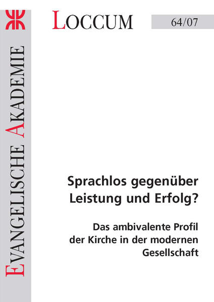 Johan Schloemann Die Kirche-ein Verlierermilieu? Sighard Neckel „Leistung“ in der Marktgesellschaft Yvonne Haffner Konstruktion von Leistung in der sozialen Praxis des beruflichen Alltags Helmut Bremer Kirche, Religion und Leistung im Kontext der Alltagsethik sozialer Milieus Friederike Benthaus-Apel „Leistungs-“ und „Erfolgsorientierung“ in sechs Lebensstilgruppen evangelischer Kirchenmitglieder Friedemann Voigt Das protestantische Leistungsethos. Konturen einer historischen These und ihrer aktuellen ethischen Bedeutung Dominik H. Enste Leistung und Moral. Eine ordnungsethische Reflexion aus wirtschaftswissenschaftlicher Sicht Traugott Jähnichen Die Bedeutung protestantischer Elitenetzwerke für die Begründung der sozialen Marktwirtschaft Andreas Bauer Zwischen Bewunderung und Ressentiment: Das schwere Verhältnis zwischen Kirche und kapitalistischer Wirtschaft. Subjektive Eindrücke und mögliche Wahrheiten eines Marketingberaters Heinz Behrends „Stark bei den Schwachen-schwach bei den Starken“? Das ambivalente Profil der Kirche in der modernen Gesellschaft Claudia Bender Wie modern soll Kirche sein? Wie modern darf Kirche sein? Und was heißt das dann?