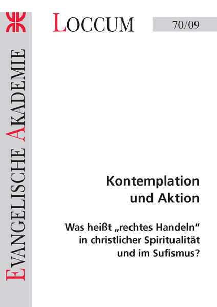 Lidwina Meyer Gott und den Geschöpfen dienen: Rechtes Leben im Spiegel christlicher und islamischer Mystik Wolf D. Ahmed Aries Einleitung zur Tagung Bertram Schmitz Die Grundlagen der Mystik in Islam und Christentum aus religionswissenschaftlicher Perspektive Peter Hüseyin Cunz Kontemplation und Aktion-„Rechtes Handeln im Sufismus“ Bärbel Görcke „Verhärtet nicht euer Herz: hört auf die Stimme des Herrn“ Zum Verhältnis von Aktion und Kontemplation in der klösterlichen Tradition Homayoun Hemmati The Mystical School of Futuwwah Konrad Stock „Ich habe den guten Kampf gekämpft“ (2 Tim 4,7) Quelle und Engagement des christlichen Ethos Egon Freiherr von Knobelsdorff Kontemplation und Aktion. Ethik, Tugenden, Ritterlichkeit Welche Bedeutung haben sie im modernen Leben? Abu Bakr Rieger Islam und Ökonomie Hans-Jürgen Fischbeck Kontemplation und Aktion Was heißt rechtes Wirtschaften aus christlicher Sicht? Hans-Jürgen Fischbeck Solidarische Ökonomie in der Gemeinde Annekathrin Haar Rechtes Beten im Christentum Yasin Alder (Schöpfungsge-)Rechtes Leben im Islam Ralf Becker (Schöpfungsge-)Rechtes Leben im Laurentiuskonvent der Ökumenischen Gemeinschaft Wethen und dem Oekumenischen Dienst Schalomdiakonat Süleyman Bahn Die rechte Melodie Ahmed Kreusch Eine poetische Einführung in die islamische Praxis des Gottesgedenkens „Dhikrullah“ Aslam Syed Modernity and Mysticism: Cohorts or Antagonists? Nevfel Cumart „Jenseits der Worte“. Gedichte