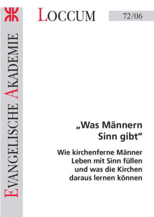 Martin Engelbrecht Männerleben macht Sinn. Erkenntnisse einer Forschung unter "kirchenfernen Männern" Joachim Köhler Mann-Sein im Pfarramt Christoph Knoll "Erstens ist Mann anders und zweitens als man denkt". Von der Lust und dem Frust des Mann-Sein im Pfarramt Gerhard Marcel Martin Mann-Sein im Pfarramt Martin Rosowski Was Männern Kirche gibt. Das Forschungsprojekt und die vierte Kirchenmitgliedschaftsuntersuchung der EKD Hans-Georg Ulrichs Kirche "für andere"-ich brauch's nicht. Männer wollen nicht zu kirchlichen "Betreuungsopfern" degradiert werden Wilhelm Niedernolte Kirche für mich-Spirituelle Angebote Gerhard Wegner Können Kollegen lächeln? Männer und ihre Arbeit Jochen Meyer-Bothling Männer in Uniform Paul M. Zulehner Bausteine für eine "Männertheologie" Arend de Vries Kirchenferne Männer-Männerferne Kirche?