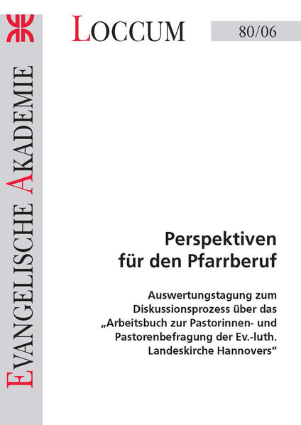 Georg-Ferdinand Berger Perspektiven für den Pfarrberuf. Grußwort des Landeskirchenamtes Herbert Dieckmann Perspektiven für den Pfarrberuf Grußwort der Pfarrvertretung und der hannoverschen Pastorenschaft Petra-Angela Ahrens Auswertung der landeskirchlichen Diskussion über das Arbeitsbuch zur Pastorinnen- und Pastorenbefragung der Evangelisch-lutherischen Landeskirche Hannovers Fritz Erich Anhelm Protestantische Anthropologie und säkularisierter Habitus Über den theologischen Zugang zu milieuspezifischen Lebensweisen und Orientierungen Jan Hermelink Von der Kirche des Wortes zur Kirche der Selbstbefragung Einige kirchentheoretische Rückfragen Loccumer Thesen