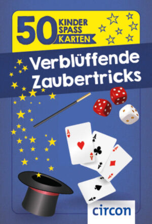 50 spektakuläre Zaubertricks - 50 Karten für junge Magier*innen! Schon wieder Langeweile? Kein Problem, denn mit den 50 Kinderspaßkarten „Verblüffende Zaubertricks“ wird es ganz schön aufregend! Mithilfe der Karten können Kinder selbstständig eine sensationelle Zaubershow auf die Beine stellen: Diese leiten Kinder ab 8 Jahren in drei Schwierigkeitsstufen an, Münz- , Würfel- , Karten- , Zahlen- , Rechen- , Illusions- sowie Tücher- und Seiltricks vorzuführen. Auf der Vorderseite werden benötigtes Material und vorbereitende Maßnahmen genannt, auf der Rückseite die Durchführung des Tricks und das dahinter liegende Phänomen leicht verständlich beschrieben. Außerdem geben einige Karten (Bastel- )Tipps für Zauberzubehör und Kostüm. Die jungen Zauberkünstler*innen bekommen zusätzlich Unterstützung bei der Planung ihrer großartigen Zaubershow: Von der Einladung über die Auswahl der Tricks bis hin zum passenden Zauberspruch . Zaubern macht so viel Spaß! Mit 50 erstaunlichen Zaubertricks können junge Magier*innen ihren natürlichen Entdeckerdrang stillen und gleichzeitig Freunde und Familie mit ihrem Können und Wissen verblüffen! Denn mit geringem Aufwand und wenigen Hilfsmitteln sind die vielfältigen Zaubertricks ganz einfach nachzumachen. Anschauliche Bilder und leicht verständliche Anleitungen auf den praktischen Karten helfen den neugierigen Kids bei der Durchführung und sorgen für sicheres Gelingen. Mit diesen beeindruckenden Zaubertricks im handlichen Kartenformat tauchen Kinder ab 8 Jahren in die Welt der großartigen Illusionen ein! Spektakuläre Beschäftigung für Zuhause und unterwegs: 50 Karten voller genialer Zaubertricks: Auf jeder Karte findet sich ein Münz- , Würfel- , Karten- , Zahlen- , Rechen- , Illusions- , Tücher- oder Seiltrick. Gezielter Lerneffekt mit wenig Aufwand und großem Spaß: Auf der Vorderseite finden sich das benötigte Material und die vorbereitenden Maßnahmen. Auf der Rückseite folgen anschauliche Zaubertrick- Anleitungen inklusive Fotos. Ordnung der Karten nach Schwierigkeitsgraden: Die Zaubertricks sind in drei unterschiedliche Schwierigkeitsstufen unterteilt und animieren so sowohl Zauberanfänger*innen als auch Expert*innen zum Ausprobieren. Handliches Format: Die Karten eignen sich perfekt für unterwegs - dank der wenigen Hilfsmittel sind die Zaubertricks u. a. auch im Urlaub durchführbar. ClimatePartner zertifiziert: Die entstandenen CO2- Emissionen werden durch anerkannte Klimaschutzprojekte ausgeglichen. Jede Menge Zauberspaß! Egal ob Zauberanfänger*in oder Expert*in: Die großartigen Zaubertricks in drei unterschiedlichen Schwierigkeitsstufen laden Kids zum Mitmachen und Präsentieren ein. Die jungen Zauberkünstler*innen bekommen wertvolle Tipps für die eigene Zaubershow und können so Freunde und Verwandte in magische Welten entführen!