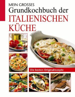 Rund 500 abwechslungsreiche Rezepte zur italienischen Küche für Vorspeisen, Gemüse und Salate, Nudeln, Pizza, Reis und Gnocci, Fleisch, Fisch, Schalen- und Krustentiere sowie Nachspeisen. Über 250 farbige Abbildungen, zum Teil mit Schritt-für-Schritt-Anleitungen. Alles Rezepte mit praktischen Kalorien-, Joule- und Nährwertangaben und Hinweisen zu Zubereitungszeit und Schwierigkeitsgrad. Nützliche Informationen zur Warenkunde der einzelnen Lebensmittelgruppen. Extra: Italienischer Wein. Mit nützlichen Einkauftipps und italienischem Küchen-ABC.