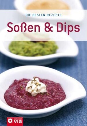 Der Band „Soßen & Dips" aus der Reihe „Die besten Rezepte" bietet über 100 abwechslungsreiche Rezepte für köstliche Soßen zu Nudeln, Fleisch, Fisch und Salaten sowie für cremige und fruchtige Dips. Zusätzlich gibt es zahlreiche Informationen und Tipps zu Grundzubereitungen, Hilfsmitteln sowie Zutaten und deren Lagerung.