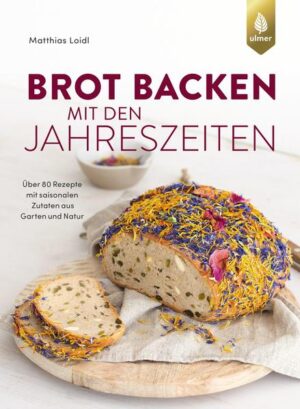 Dieses Buch verbindet das schöne Hobby Brotbacken mit den vier Jahreszeiten. Matthias Loidl zeigt in über 80 sagenhaft leckeren Rezepten, was sich für feine Aromen mit Kräutern, Beeren, Nüssen, Blüten und Gemüse im Brot entfalten. Neben Brot, Brötchen und Baguette finden Sie auch Rezepte im Buch, die sich besonders gut für Party und Buffet, zum Knabbern oder als Mitbringsel eignen. Vom Tomatenwurzelbrot über Wildkräuter-Brötchen bis zum Maronen-Brioche - bei der farbenfrohen Rezeptpalette bleiben keine Wünsche offen. Zahlreiche Tipps zum Sammeln und Verarbeiten der Zutaten aus Garten und Natur sowie Basisrezepte, die sich nicht nur zum Brotbacken eignen, runden das Buch ab.