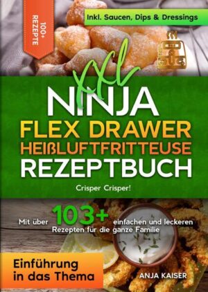 Dieses Heißluftfritteuse-Kochbuch ist voll von köstlichen, leicht zuzubereitenden Rezepten! Mit über 100+ Rezepten zur Auswahl, finden Sie in diesem Kochbuch bestimmt das, wonach Sie suchen... In den hektischen Küchen von heute… …in denen Zeit eine wichtige Rolle spielt und multifunktionale Geräte geschätzt werden, verschwimmen manchmal die Grenzen zwischen den Innovationen. Der Ninja Foodi Flex Drawer ist nicht einfach nur ein weiteres Gerät in Ihrer Küche