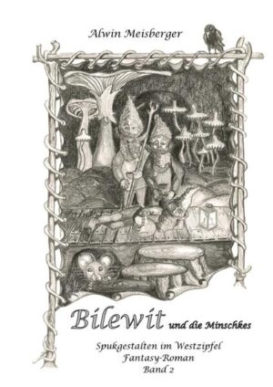 Die Altvorderen im Westzipfel raunten sich früher gerne zu, wenn sie respektvoll über den uralten weisen und gutmütigen BILEWIT sprachen: "Hä is noch von et aue Volk üeverjeblieve..." Bei dem "alten Volk" dachten sie wohl an die geheimnisvollen Minschkes, die in der Gegend von jeher gelebt haben sollen. Damals wurden auf Bauernhöfen, während geselliger Runden in Spinnstuben oder in Wirtshäusern bei Bierlaune, gerne Geschichten von Generation zu Generation weitergegeben, die von hilfsbereiten kleinen Wesen handelten, die aber auch, je nach deren Laune, zu üblen Streichen fähig waren. Es ist vielen Menschen der Westzipfel-Region ein Rätsel, warum diese kleinen Wesen verschwunden sind. Mysteriöse Ereignisse und die Zusage der Erfüllung dreier Wünsche, des vom Ich-Erzähler geretteten sprechenden Raben Korgar, nähren die Zuversicht, dass er eine Reise in das geheimnisvolle Reich der Minschkes machen darf, auf den ihn die Abendmutter einst aufmerksam gemacht hatte. Der Abenteurer ahnt nicht, dass die Reise in die Anderswelt der Spukgestalten alles andere als ein Spaziergang werden wird. Angetrieben von seiner großen unstillbaren Neugierde, wird es ihn so manche Überwindung kosten, bis er, den einst wegen seiner lästigen Umtriebe berüchtigten, aber ebenso großen Weisheit berühmten Bilewit treffen wird, der ihm einige Fragen beantworten soll. Die Hexe Thyra versucht aus undurchsichtigen Motiven, den Besuch des Menschen bei den Minschkes zu verhindern.