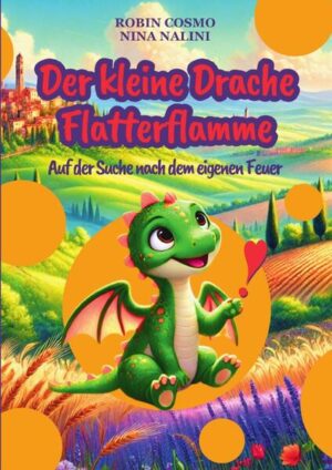 Der kleine Drache Flatterflamme – Eine magische Geschichte für kleine und große Drachenfreunde! Flatterflamme ist kein gewöhnlicher Drache. Statt Feuer spuckt er bunten Rauch und glitzerndes Konfetti – und auch wenn er es selbst nicht weiß: Genau das macht ihn so besonders! Dieses liebevoll gestaltete Kinderbuch erzählt eine herzliche und fantasievolle Geschichte, die kleine Leser ab 5 Jahren und junggebliebene Erwachsene zu Selbstbewusstsein und Akzeptanz ermutigt. Ein Must-Have für alle, die kleine grüne Drachen lieben: Bunte Illustrationen für visuelle Entfaltung. Lernwerte: Mut, Freundschaft, Akzeptanz. Ein fantasievolles Abenteuer voller Magie und Glitzer.