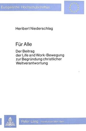 Die moderne ökumenische Bewegung hat eine ihrer Wurzeln in der Life and Work-Bewegung, die im deutschen Sprachraum als Bewegung für Praktisches Christentum bekannt ist. An ihrem Beginn stand die Herausforderung der Weltsituation in der ersten Hälfte unseres Jahrhunderts. Bei dem Bemühen, ihr zu entsprechen, ist vieles bewusst geworden und geschehen, das bei der Bewältigung der heute anstehenden Weltaufgaben dienlich sein kann. Im Glauben an das Wort der Bibel, das für die ganze Welt und für alle Menschen gesprochen ist, haben Christen verschiedener Konfessionen erkannt, dass sie in ihrer Weltverantwortung für alle in Dienst genommen sind.