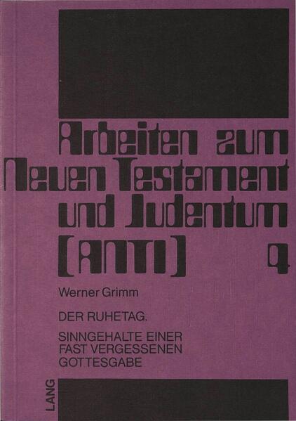 Dringend geboten erscheint in einer Zeit, die am Sabbatverlust krankt, die Rückbesinnung auf Sinngehalte des biblischen Sabbat, «wie es ursprünglich war», besonders hilfreich die Entdeckung des Sabbatverständnisses Jesu: Jesus hebt, alle Kasuistik zerbrechend, den Sabbat darüber hinaus, Mittel zum höheren Zweck zu sein. Der Sabbat wird Selbst-Zweck, trägt den Sinn in sich. Er promoviert vom Heilsmittel zur Gestalt des Heils, zum Inbegriff des Heils: Das Heil geschieht am Sabbat als Sabbat