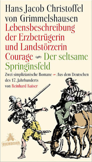 Die stärkste Frau der deutschen Literatur - und ein Gaukler mit Stelzfuß aus dem 'Deutschen Krieg' So eine Frau kann man lange suchen: wild, unabhängig, wagemutig - und für jeden derben Spaß zu haben. Reinhard Kaiser holt 'die Courage' ins Hier und Jetzt zurück - und vergisst auch den seltsamen Herrn Springinsfeld nicht. Ein Jahr nach dem gewaltigen Erfolg seines 'Abenteuerlichen Simplicissimus Deutsch' ließ Hans Jacob Christoffel von Grimmelshausen 1669/70 seinem großen Buch zwei kürzere Romane folgen, deren Protagonisten es in sich haben wie der Simplicissimus: der gelernte Gaukler und Tierstimmenimitator Springinsfeld, der sich zuerst als Soldat und später als Bettler durch die verkehrte Welt seiner Zeit schlägt, und die Landstreicherin, Soldatin, Marketenderin, Hure, siebenmalige Ehefrau und spätere Zigeunerkönigin Courage. Packend und präzis in jedem Detail erzählen sie von ihrem wüsten Leben und.