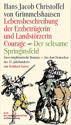 Die stärkste Frau der deutschen Literatur - und ein Gaukler mit Stelzfuß aus dem 'Deutschen Krieg' So eine Frau kann man lange suchen: wild, unabhängig, wagemutig - und für jeden derben Spaß zu haben. Reinhard Kaiser holt 'die Courage' ins Hier und Jetzt zurück - und vergisst auch den seltsamen Herrn Springinsfeld nicht. Ein Jahr nach dem gewaltigen Erfolg seines 'Abenteuerlichen Simplicissimus Deutsch' ließ Hans Jacob Christoffel von Grimmelshausen 1669/70 seinem großen Buch zwei kürzere Romane folgen, deren Protagonisten es in sich haben wie der Simplicissimus: der gelernte Gaukler und Tierstimmenimitator Springinsfeld, der sich zuerst als Soldat und später als Bettler durch die verkehrte Welt seiner Zeit schlägt, und die Landstreicherin, Soldatin, Marketenderin, Hure, siebenmalige Ehefrau und spätere Zigeunerkönigin Courage. Packend und präzis in jedem Detail erzählen sie von ihrem wüsten Leben und.