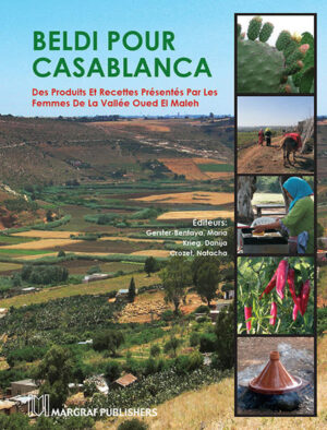 Avec ce livre de recette, vous commencez un voyage culinaire à travers la vallée Oued el Maleh située aux portes de Casablanca. Sur place, vous pouvez rencontrer les femmes et goûter leurs recettes présentées dans ce livre. Les légumes, fruits et plantes sauvages produits sur place par une agriculture paysanne diversifiée, peuvent être achetés aux femmes qui vendent le long de la route durant les week-ends. Ce voyage vaut le détour, sur place ou de manière virtuelle à travers la préparation de ces recettes. Ce livre de recette est un produit des activités du projet de recherche 'agriculture urbaine comme facteur intégratif d’un développement urbain optimisé au climat, Casablanca' qui s’est déroulé de 2008 à 2014. Ce projet de recherche fait partie du programme de recherche 'mégapoles de demain' initié par le ministère allemand de l’éducation et de la recherche.