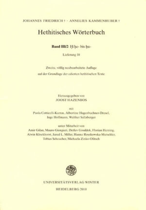 Hethitisches Wörterbuch: Band III/2: H/he bis hu | Bundesamt für magische Wesen