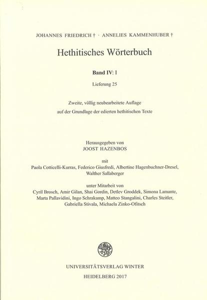 Hethitisches Wörterbuch: Band VI: I | Bundesamt für magische Wesen