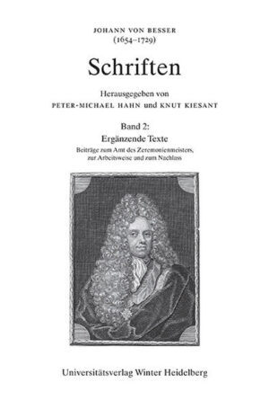 Johann von Besser (1654-1729). Schriften: Bd 2: Ergänzende Texte | Bundesamt für magische Wesen