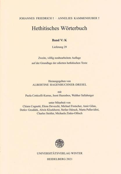 Hethitisches Wörterbuch: K | Bundesamt für magische Wesen
