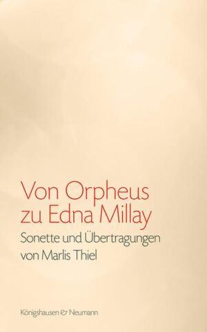 Sonette bergen einen Zauber in sich. Selbst wenn sie von Schwerem handeln, wirken sie leicht, ohne harmlos zu sein. Sie setzen sich mit der Welt, aus der sie stammen, sehr wohl auseinander. Baudelaire hat das Sonett für das Neunzehnte Jahrhundert auf die Höhe der Kunst gebracht, Edna St. Vincent Millay für das Zwanzigste. Dazwischen klaffen Abgründe, Kriege, Generationen… Und noch länger ist der Weg zu Shakespeare zurück, oder zu Orpheus, dem mythischen Urahn aller Sprachkunst. Vierzehn Zeilen sind es, nicht mehr. Schon in sich selbst eine Übersetzung: Dass aus dem Chaos eine Form werde. Und aus vierzehn Zeilen eine Welt, die lebt, die bezaubert… Das Buch versammelt Sonette der bekannten Bremer Schriftstellerin und Übersetzerin Marlis Thiel, gefolgt von Sonetten der vor 70 Jahren verstorbenen amerikanischen Lyrikerin Edna St. Vincent Millay (1892-1950), über die Rudolf Borchardt gesagt hat, Europa habe »seit einem Menschenalter eine solche Sammlung von Meisterwerken nicht mehr erlebt«. Mit Schärfe und Zartheit hat Marlis Thiel diese Sonette übertragen und auf wunderbare Weise mit den ihren ins Gespräch gebracht.