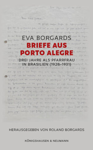 Drei Jahre lang, vom Sommer 1928 bis zum Frühjahr 1931, lebte Eva Borgards als evangelische Pfarrfrau in Brasilien. Erhalten haben sich aus dieser Zeit Reiseberichte, Briefe und Zeitungsartikel, die ein vielstimmiges und bisweilen spannungsvolles Bild der neuen Situation vermitteln: zwischen Aufbruch und Heimweh, zwischen dem Selbstbewusstsein einer schreibenden Intellektuellen und der Zurückhaltung einer dienenden Pfarrfrau, zwischen kolonialer Geste und missionarischem Auftrag. Ein kulturhistorisches Dokument von literarischer Qualität.