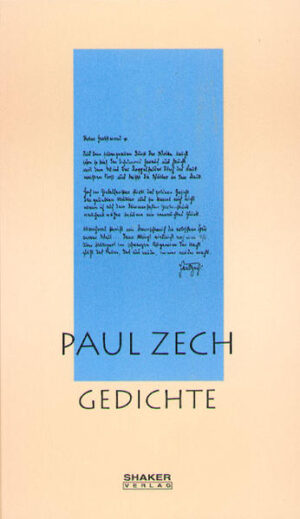 Paul Zech, geboren am 19. Februar 1881 im westpreußischen Briesen, zählt zu den herausragendsten Schriftstellerpersönlichkeiten des literarischen Expressionismus. Seine Jugend verbrachte er in Elberfeld im Rheinland, wo er - der junge Bergmann und aufstrebende Lyriker und Literaturkritiker - schon früh innige Freundschaft mit der Dichterin Else Lasker-Schüler schloß. Sie ermunterte ihn 1912, ihr nach Berlin zu folgen