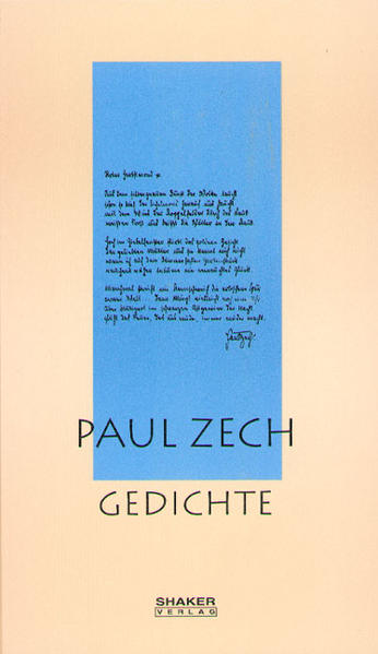 Paul Zech, geboren am 19. Februar 1881 im westpreußischen Briesen, zählt zu den herausragendsten Schriftstellerpersönlichkeiten des literarischen Expressionismus. Seine Jugend verbrachte er in Elberfeld im Rheinland, wo er - der junge Bergmann und aufstrebende Lyriker und Literaturkritiker - schon früh innige Freundschaft mit der Dichterin Else Lasker-Schüler schloß. Sie ermunterte ihn 1912, ihr nach Berlin zu folgen