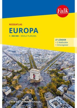 Ideal für die großen Urlaubsfahrten - Der "Falk Reiseatlas Europa" zeigt alle wichtigen Reiserouten vom Nordkap bis Sizilien und von Lissabon bis Ankara. Die Kartenteile der Maßstabsbereiche 1:800.000 und 1:4,5 Mio. sind durch ein Farbleitsystem übersichtlich gekennzeichnet. Jeder Kartenteil enthält eine Übersichtskarte, die den Blattschnitt der einzelnen Ländergruppen farblich hervorhebt. Schnell und zielsicher finden Sie so den gewünschten Kartenausschnitt. Das klare, übersichtliche Kartenbild zeigt alle für den Autofahrer wichtigen Details, also bestens geeignet für die Reiseplanung und für die Fahrt zu den europäischen Urlaubszielen. Die 12-sprachige Zeichenerklärung, eine Übersicht der Länderflaggen und ein Ortsverzeichnis runden diesen wirklich internationalen Reiseatlas ab.