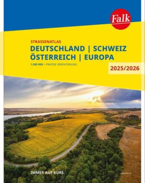 Der Falk Straßenatlas Deutschland wird ergänzt durch die beiden angrenzenden Reiseländer Österreich und Schweiz. In dem Detailmaßstab 1:300 000 sind selbst kleine Orte zu finden. Die praktische Spiralbindung sorgt zusätzlich für bestes Handling.