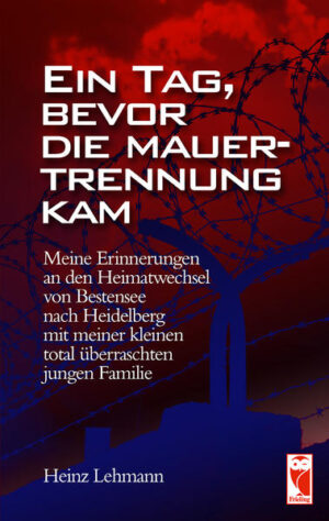 Nur einen Tag vor dem Mauerbau macht sich Heinz Lehmanns kleine Familie - nichts von der bevorstehenden deutschen Teilung und der Mauererrichtung ahnend - von Bestensee (Brandenburg) auf den Weg zum Onkel nach Westberlin. Am nächsten Morgen dann die schwere Entscheidung: Der Familienvater meldet sich nach den tränenreich belasteten ersten Tagen, nach diesem offensichtlich entstandenen Verlust der Eltern, der Mutter und Freunde, der erst kürzlich angeschafften Sachen sowie der gut gesicherten Arbeit samt Frau und Kind im Aufnahmelager Marienfelde, macht sich auf in eine ungewisse Zukunft und kehrt damit seiner alten geliebten Heimat den Rücken. „Gemeinsam packen wir das als Familie“, macht sich Heinz Lehmann fortan Mut, als er mit seiner Frau Edeltraut und der kleinen Tochter Michaela nun vor einem absoluten Neuanfang in Heidelberg steht …