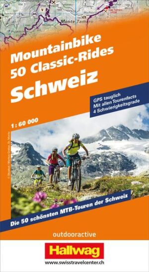 50 Mountainbike Classic-Rides Schweiz Dieser Führer liefert tolle Routenvorschläge un verschafft einen raschen Überblick über die geplante Tour. Orientieren Sie sich über Höhenprofile, Schwierigkeitsgrade, Distanzen, Fahrzeiten, Scherheitshinweise und vieles mehr