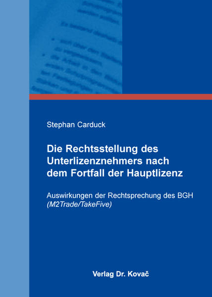 Die Rechtsstellung des Unterlizenznehmers nach dem Fortfall der Hauptlizenz | Bundesamt für magische Wesen