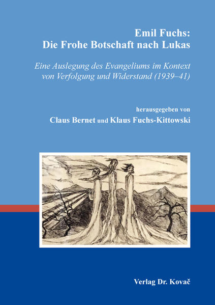 Im Evangelium nach Lukas werden die Weihnachtsgeschichte sowie zahlreiche Gleichnisse erzählt, wie das vom verlorenen Sohn, vom barmherzigen Samariter, vom Feigenbaum oder das Gleichnis vom Kamel und dem Nadelöhr. Der evangelische Theologe Emil Fuchs hat diese auch heute noch allgemein bekannten Erzählungen zwischen 1939 und 1941 ganz anders übersetzt und interpretiert als die meisten Kollegen seiner Zeit, die nicht allein nationalsozialistisches Gedankengut biblisch legitimierten, sondern zu oft selbst überzeugte Nationalsozialisten waren. Theologen im geistigen Widerstand waren die Ausnahme, Theologen im aktiven Widerstand seltene Rarität. Umso wertvoller ist es, dass hier eine Schrift aus dunkler Zeit erstmals der Wissenschaft und breiten Öffentlichkeit vorgelegt werden kann, in der das Lukasevangelium anders interpretiert wird, nämlich aus dem Geiste des Pazifismus, einer sozialen Gerechtigkeitsvorstellung (Ernst Karl Abbe) und der Völkerverständigung. Deutlich wird das vor allem bei der Frage nach einer „Schuld der Juden“, zu der Fuchs explizit Stellung bezieht, wie er auch zu dieser Zeit Fluchthilfe für Juden und andere Verfolgte leistete. Die in der Exegese des Lukasevangeliums enthaltenen Gedanken und Ausführungen haben maßgeblich dazu beigetragen, den Mut zum Widerstand und zur Ablehnung der kriegerischen Politik zu stärken, denn die Texte von Fuchs waren gewissermaßen ein Gegenmittel zu der ansonsten massenweise auf die Reichsbürger einströmende Kriegspropaganda. Freilich, an manchen Stellen ist statt „Kaiser“ „Adolf Hitler“ und statt „Römisches Reich“ „Deutsches Reich“ zu setzen, um die Auslegung in ihrer ganzen Radikalität zu erfassen. Selbstverständlich konnte sie nicht gedruckt werden, sondern wurde damals in einzelnen Abschnitten von Hand zu Hand gereicht. Diese gewaltige Arbeit im Widerstand, abseits vom theologischen Mainstream, von der sich weltweit nur ein einziges Exemplar vollständig erhalten hat, wird jetzt erstmals in Zusammenarbeit mit der Bibliothek des Haverford College/Pennsylvania zugänglich gemacht -mehr als 70 Jahre nach ihrer Entstehung.