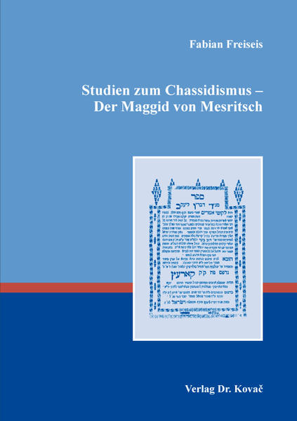 Dov Ber Friedman, genannt der „große Maggid von Mesritsch“ (um 1710-1772), gilt als einer der größten chassidischen Lehrer. Zum ersten Mal widmet sich nun eine Monografie in deutscher Sprache der Lehre des großen Maggid: „Studien zum Chassidismus-Der Maggid von Mesritsch“ versucht, die Lehre des Maggid von Mesritsch zu ergründen. Der Autor konzentriert sich dazu auf die Interpretation von Predigten, die von Schülern des Maggid niedergeschrieben und ins Hebräische übersetzt worden sind. Schriften wie „Or ha-Emeth“ oder „Maggid Devarav Le-Jakov“ wurden dazu thematisch angeordnet, übersetzt und kommentiert. Die Interpretation zerfällt dabei in drei Bereiche: „Gott“-„Welt“-„Mensch“. Diese stellen drei wichtige Ebenen des religiösen Denkens beim Maggid dar. Sie gewähren, wie der Autor nach einem Einblick in die Forschungsgeschichte des Chassidismus zeigt, die Nachvollziehbarkeit und methodische Sicherheit der Untersuchung. Zusätzlich werden in einem weiteren Kapitel jene Themen diskutiert, die in der Forschungsgeschichte weiten Raum eingenommen haben, nämlich die Beziehung von Körper und Geist beim Maggid, die Bedeutung von Messiasvorstellungen, die Frage nach der Erlösung des Menschen sowie die Art und Weise der Einheit, die im Modell des Maggid erreicht wird. Der Autor kommt zum Ergebnis, dass der Maggid ein mystisches Modell ganz eigener Art entworfen hat. Dieses mystische Denken weist Ähnlichkeiten mit christlich-mittelalterlicher Mystik auf und hat starke anthropologische Komponenten, die zum Mittelpunkt theosophischer Spekulationen werden. Um dieses Modell verstehen zu können ist das vorliegende Buch eine große Hilfe für den Interessierten. Viele Fußnoten ordnen das Modell des Maggid auch in religionswissenschaftlicher und religionsphilosophischer Sicht ein. So wird zudem ein anfänglicher Vergleich mit anderen religiösen und mystischen Bewegungen möglich. Die dem Buch zugrunde liegende Dissertation wurde mit dem „Bernhard-Welte-Preis“ der Universität Freiburg ausgezeichnet.