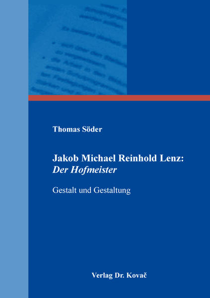 Jakob Michael Reinhold Lenz: Der Hofmeister | Bundesamt für magische Wesen