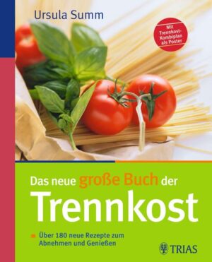 Die Erfolgsmethode neu erleben Sie sind Trennkost-Fan und suchen neue leckere Rezeptideen? Sie wollen unkompliziert und dauerhaft Gewicht verlieren - ohne dass der Genuss darunter leidet? Dann halten Sie das passende Buch in der Hand, denn die Trennkost-Päpstin Ursula Summ weiß wie genussvolles Abnehmen funktioniert: Ihre Erfolgsmethode gehört seit vielen Jahren zu den Dauerbrennern unter den Diäten. - Über 180 neue Rezepte: Krautsalat mir Schinkenwürfeln, Möhren-Kokos-Suppe mit Ingwer, geschmortes Kalbfleisch mit Brokkoli, Crepe mit Heidelbeerfüllung - so schlemmen Sie sich schlank mit Trennkost. - Erstmals in einem Trennkost-Buch: Trennkost-Rezepte speziell für Kinder. - Trennkost leicht gemacht: Einfach nachlesen, wie die Methode funktioniert. Mit den neuesten wissenschaftlichen Erkenntnissen und den besten Tricks für den Alltag - so klappt die Trennkost auch im Büro und unterwegs. - Mit Trennkost-Kombiplan als Poster: Sehen Sie auf einen Blick, welche Lebensmittel Sie trennen müssen und welche Sie kombinieren können. Eine Zierde für jeden Küchenschrank. Das neue Kochbuch mit dem direkten Draht zur Autorin - die Trennkost-Expertin beantwortet garantiert Ihre Fragen!