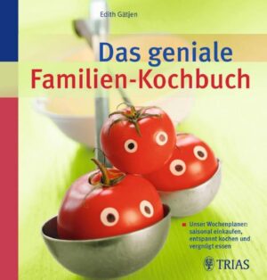 Der originelle Kochplaner für das ganze Jahr Zeit sparen leicht gemacht Frisch, saisonal und gesund kochen - hört sich in der Theorie super an! Aber im turbulenten Familienalltag ist das manchmal gar nicht so leicht. Mal gehen die Rezeptideen aus, mal die Zeit - und schon landen wieder die Spaghetti im Topf. Mit diesem Familien-Kochbuch haben Sie die Lösung: Rezeptpläne für jede Woche des Jahres. Fix und fertig geplant, garantiert saisonal und gesund. - Saisonale Angebote nutzen: Jede Woche steht ein anderes Gemüse oder Obst im Vordergrund - je nachdem, was der Wochenmarkt und der eigene Garten gerade hergeben. - Zeit sparen mit dem Wochenplan: Ob schnell und preiswert für jeden Tag oder aufwändiger fürs Wochenende - mit der praktischen Einkaufsliste ist immer alles im Haus. - Für den großen und kleinen Hunger: Sättigende Hauptgerichte und schnelle Kleinigkeiten für Zwischendurch. - Praktische Kombi-Rezepte: Jede Woche aufeinander abgestimmte Kochideen. Kochen und dabei gleich die nächsten Mahlzeiten vorbereiten.