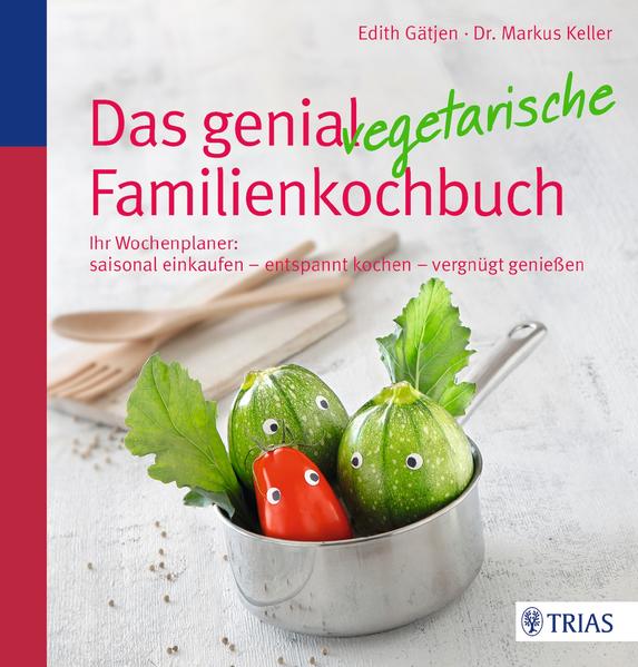 Vom sättigenden Hauptgericht über warme Suppen, raffinierte Brunch-Ideen bis zu speziellen Festtagsgerichten - vegetarische Familienküche muss nicht kompliziert sein und muss auch nicht den Familienfrieden gefährden. Praktische Wochenpläne, Einkaufslisten für saisonale Lebensmittel und eine familienfreundliche Zubereitung machen die Essensplanung -Woche für Woche - zu einem Kinderspiel. So wird Zeit gespart, nachhaltig gekocht und gesund gegessen. Toll ist zudem für alle die es lieber ganz ohne Tier mögen, dass zahlreiche der ohnehin rein pflanzlichen Gerichte mit kleinen Kniffen im Handumdrehen vegan werden. Edith Gätjen ist Ökotrophologin und Vertreterin einer Vollwertküche. Als Dozentin an der UGB-Akademie leitet sie den Ausbildungsbereich für FachberaterInnen für Säuglings- und Kinderernährung. Bei TRIAS sind von ihr u.a. erschienen: "Lotta lernt essen", "Das Familien-Kochbuch" und "Lottas Lieblingsessen". Dr. oec. troph. Markus Keller ist Ernährungswissenschaftler, wissenschaftlicher Autor, Lehrbeauftragter und Dozent. Im Jahr 2010 gründete er in Gießen das Institut für alternative und nachhaltige Ernährung (IFANE), das er seither leitet. Beim Verband für Unabhängige Gesundheitsförderung (UGB) leitet er außerdem die Abteilung Wissenschaft und Forschung. Markus Keller ist seit seinem 18. Lebensjahr Vegetarier und seit 2003 begeisterter Halbmarathon-Läufer. Er lebt mit seiner Familie in Gießen.