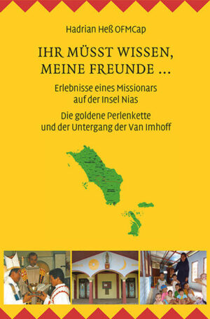 „Ihr müsst wissen, meine Freunde.“ So begannen zahlreiche Rundbriefe des Indonesien-Missionars Pater Hadrian Hess. In diesem Lebensrückblick werden fast vier Jahrzehnte in der malayischen Kultur des nördlichen Sumatra dokumentiert. Die missionarische Pionierarbeit führte zu zahlreichen faszinierenden Begegnungen und Erfahrungen im ehemaligen Reich der Kopfjäger und Sklavenhändler auf der Insel Nias. Im Anhang eine Dokumentation des Untergangs der Dampfers Van Imhoff und der goldenen Perlenkette der Antonia Meyers.