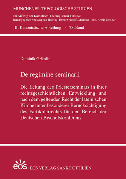 Obwohl das innere Leben von Priesterseminaren im Zuge von Reportagen punktuell beleuchtet wird, findet die rechtliche Gestalt des Seminars als die notwendige Rahmenbedingung der Priesterausbildung kaum Aufmerksamkeit. Die Kenntnis der rechtlichen Ordnung der Priesterausbildung ist jedoch unabdingbare Voraussetzung für eine sachliche Auseinandersetzung über Fragen wie Seminarleitung und Strukturreformen. Die vorliegende Arbeit untersucht die rechtliche Gestaltung der Seminarleitung. Dabei wird nicht nur die Rolle der Seminarleiter im Kontext des Weiherechts behandelt, sondern auch ihre Rechtsstellung, Aufgaben und Pflichten im Seminarrecht.