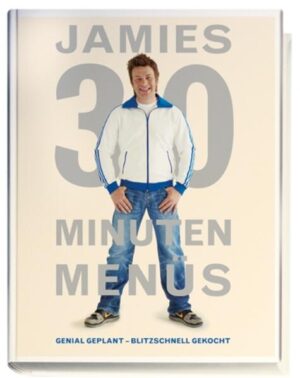 "Keine Zeit." "Ist mir zu teuer." "Kann ich nicht." Ab sofort gibt es keine Ausreden mehr, nicht zu Hause zu kochen. Denn in seinem neuen Kochbuch Jamies 30-Minuten-Menüs zeigt Jamie Oliver, dass schmackhafte Menüs nicht zwangsläufig zeitintensiv und teuer sein müssen. Keines seiner 50 Menüs benötigt mithilfe des passenden Küchengeräts, guter Organisation und Jamies Tipps und Tricks mehr als 30 Minuten Aufmerksamkeit. 50 leckere 30-Minuten-Menüs Ob Marokkanische Lammkoteletts mit Fladenbrot, würzigem Couscous, gefüllten Paprikaschoten und einem Granatapfel Drink