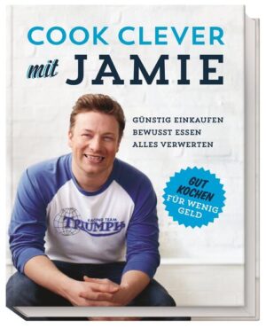 Clever genießen mit Jamie! In seinem neuen Kochbuch verrät Jamie Oliver, wie Sie mit einem kleinen Budget echtes Wohlfühlessen zaubern, das satt und glücklich macht. Denn was sein Publikum bewegt, ist Jamie wichtig: Der Austausch mit Fans über seine Webseite und die sozialen Netzwerke zeigte deutlich, wie groß das Bedürfnis nach leckeren Mahlzeiten ist, die den Geldbeutel schonen. Darauf hat er reagiert und ist mit seinem neuen Buch am Puls der Zeit! Ob für Paare, Singles, Familien oder Studenten-WGs - Cook clever mit Jamie bietet für jeden Haushalt 120 originelle Rezepte aus aller Welt, die wenig kosten und fantastisch schmecken. Jamies Gerichte mit Gemüse, Huhn, Rind, Schwein, Lamm und Fisch bringen gesunde Abwechslung auf den Tisch. Zu jedem Fleischkapitel gibt es ein Ausgangsrezept und anschließend eine ganze Reihe köstlicher Ideen zur Verwertung von Bratenresten. Für andere Reste wie Wein, Gemüse, Kräuter oder altbackenes Brot hat der Starkoch ebenfalls kreative Vorschläge parat, so dass möglichst wenig Lebensmittel verschwendet werden. Spar-Tricks für den Einkauf und Tipps zur Vorratshaltung unterstützen beim nachhaltigen Kochen und Genießen.