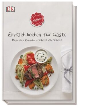 Rezepte für Gäste! Wie wäre es mit einem besonderen Essen für Sie und Ihre Lieben? Köstliche Kochhaus Rezepte können Sie ohne Schwierigkeiten nachkochen und Ihre Gäste somit verwöhnen! Das Kochhaus präsentiert seit einigen Jahren in seinen Läden stilvolle und kreative Rezepte, die von professionellen Köchen entwickelt wurden und leicht nachzukochen sind – die besten Rezepte um Gäste zu beeindrucken finden Sie hier versammelt: Leckere Vorspeisen wie Comté-Süppchen mit Zitronenthymian und würzigen Croutons, Hauptgerichte mit und ohne Fleisch wie Avocado-Risotto mit Limette und geschmorten Balsamicozwiebeln oder Rinderfilet in Erdnusskruste mit warmem Sprossensalat und Limetten-Koriander-Soße und natürlich herrliche Desserts wie Schokoladen-Zimt-Törtchen mit Passionsfrüchten und Mandarinen. Dank bebilderter Schritt-für-Schritt-Anleitungen in diesem Buch heißt es auch für Anfänger: Ran an den Herd! Vervollständigt wird das Buch durch viele Anregungen und Tipps für gelungene Einladungen, wie Menüvorschläge, Hinweise zur Menü-Planung und Zutaten-Komposition, Küchen-Organisation oder Getränkeempfehlungen. Mit den präzisen Mengenangaben für zwei Personen lassen sich die ausgewählten Rezepte mühelos auf beliebig viele Gäste hochrechnen. Damit steht der perfekten Dinnerparty nichts mehr im Weg! Zum Kochhaus: Kochhaus ist das erste Lebensmittelgeschäft, das sich konsequent dem Thema Selberkochen widmet und nicht mehr nach Warengruppen, sondern nach Rezepten sortiert ist. An frei stehenden Tischen voller frischer Zutaten finden die Kunden alles, was sie zu einem bestimmten Gericht brauchen. Die Rezepttische sind mit großen farbigen Tafeln ausgestattet, die auf einen Blick zeigen, welche Zutaten für ein Gericht benötigt werden. Das in dieser Form weltweit einzigartige begehbare Rezeptbuch bietet ein ständig wechselndes Angebot an Rezepten und ist vor allem ein Ort des Genusses und der Inspiration.