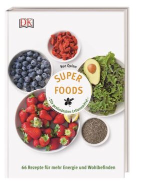 Die Gesundheit stärken, Krankheiten vorbeugen und das Wohlbefinden steigern: Das geht ganz einfach mit Superfoods! Sie helfen unserem Körper beim Entgiften, stärken das Immunsystem, unterstützen beim Abnehmen, regulieren den Blut- und Cholesterinspiegel und vieles mehr. Nach einer kurzen Einführung mit einer Übersicht über die besten Superfoods und ihren Wirkungen gibt es Rezepte fürs Frühstück, Salat, Suppen und Snacks, Gemüsegerichte, Hauptgerichte, Gebäck und Desserts und Süßes. Ob Gute-Laune-Porridge mit Quinoa-Flocken und Beeren, Pasta mit Grünkohl-Pesto oder Schoko-Chia-Pudding: Hier gibt’s 66 tolle Ideen für alle, die sich gesünder und bewusster ernähren wollen. Jedes der Rezepte wird von Bildern aller Zutaten begleitet und man sieht auf einen Blick, was hinein kommt.