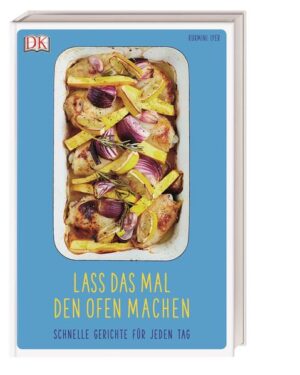 Der Bestseller aus England: Schnelle Küche aus dem Backofen! Die 75 einfachen aber raffinierten und äußerst kreativen Ofengerichte aus diesem Kochbuch landen frisch und vollkommen stressfrei auf den Teller. Nach kurzer Schnippelarbeit wandern die Zutaten aufs Blech oder in die Form ... und dann nichts wie ab damit in den Ofen. Minimaler Aufwand für maximalen Genuss! Keine Langeweile auf dem Blech: Einfache Rezepte aus dem Ofen! Im Alltag ist oft Improvisationstalent gefragt. Deshalb ist dieses Kochbuch mit sinnvollen Garzeitentabellen und schlauen Infografiken ausgestattet, die erklären, wie sich Zutaten und Aromen gut kombinieren und garen lassen. Es wird also entweder ein simples Ofengericht aus einem der acht großen Rezeptkapitel ausgewählt oder sich für das spontane Kochen bei einer eigenen Kreation ausgetobt. Am besten direkt mal den Kühlschrank aufmachen, schauen, was gerade drin ist und nachschlagen, wie sich das besonders köstlich auf dem Blech vereinen lässt - ob vegetarisches Festessen, schnelles Partygericht mit Hackfleisch oder saftiger Fisch aus dem Ofen! Die besten Ofengerichte in einem Kochbuch: Chorizo-Hähnchen, Limetten-Lachs, Harissa-Lammkeule, Rote-Bete-Risotto oder Dattel-Walnuss-Bratäpfel - wonach ruft der Hunger heute? Auf 240 Seiten bietet das Buch ein Vielzahl an schnellen, frischen und modernen Rezeptideen für den Ofen sowie zahlreiche Kombinationsmöglichkeiten verschiedener Zutaten. Sowohl fixes Feierabendmahl als auch sonntägliches Familienessen - in jedem Kapitel gibt es Rezepte mit Garzeiten von 30 Minuten bis zu einer Stunde sowie Schmorgerichte. Selbst der Abwasch ist kein Streitthema mehr - schließlich ist der Geschirreinsatz für diese Ofengerichte ja wirklich kaum noch erwähnenswert.